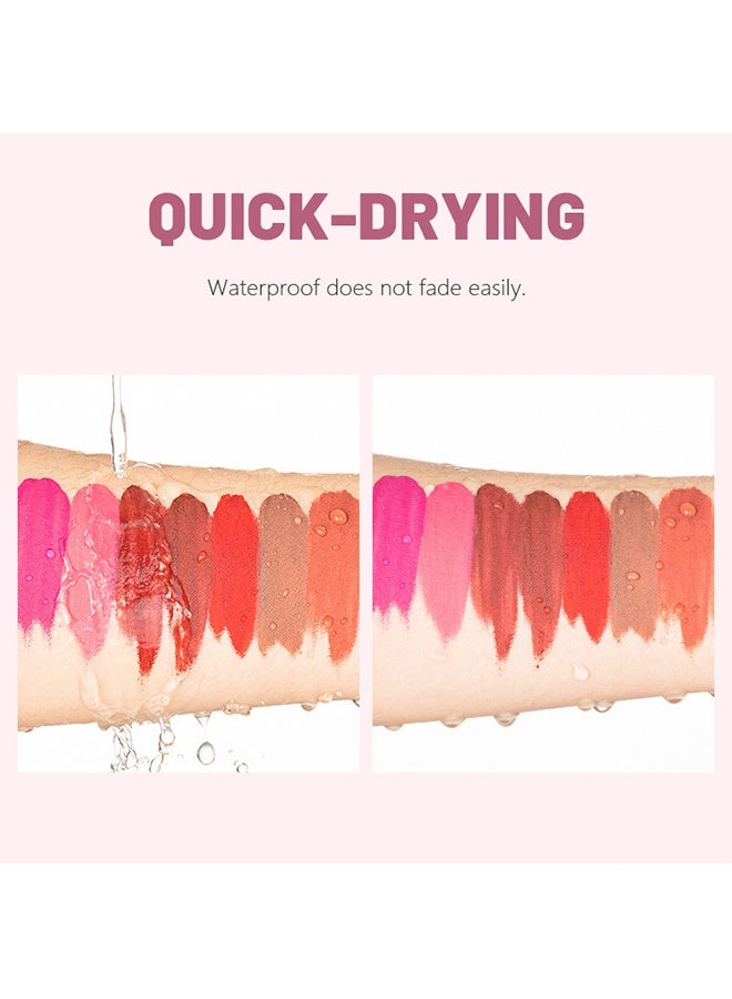 بوداير أحمر شفاه سائل مطفي، ملمع شفاه، صبغة شفاه مقاومة للماء طويلة الأمد، لا تلتصق بالكوب ولا تتلاشى، لمعة شفاه احترافية، هدية مكياج للنساء (05) - Image 5